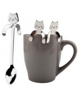 Cute Cat Pattern Flatware Long Handle Spoon