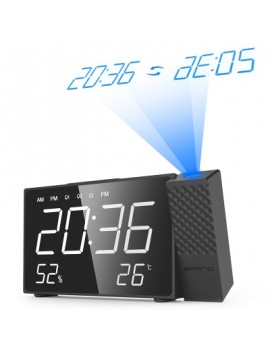 Digital Projector Clock Radio Time Temperature Wake Up Alarm Clock